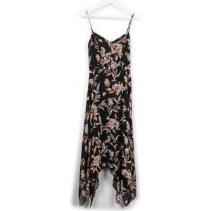 White House Black Market black floral print beachy dress size 4